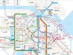 Plan du tramway d'Amsterdam
